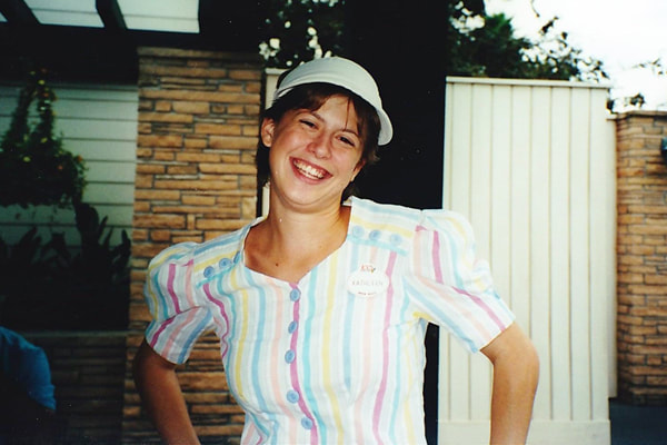Disney Cast Member at Sunset Ranch Market in 2001