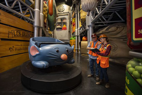 Imagineers working on Remy's Ratatouille Adventure at Epcot 