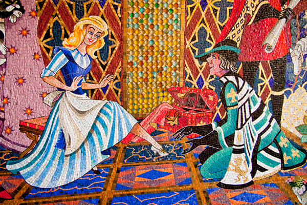 Cinderella mosaic in the castle breezeway