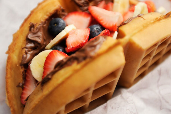 Waffle with Nutella and fruit at Sleepy Hollow Refreshments